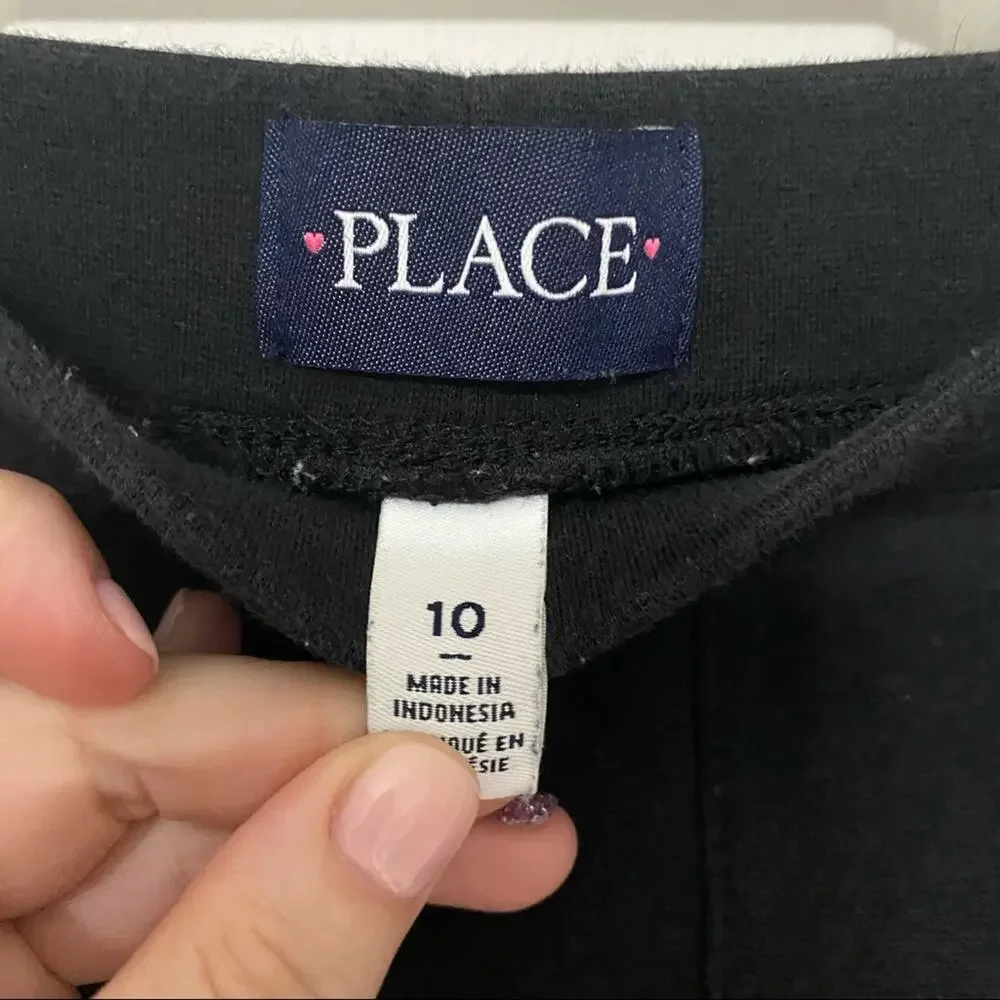 THE CHILDREN'S PLACE • Black Ruffle Sides Leggings